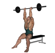 Triceps Extension - Seated Reverse Barbell